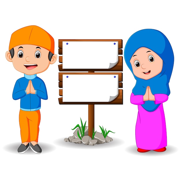 Muslim kid cartoon