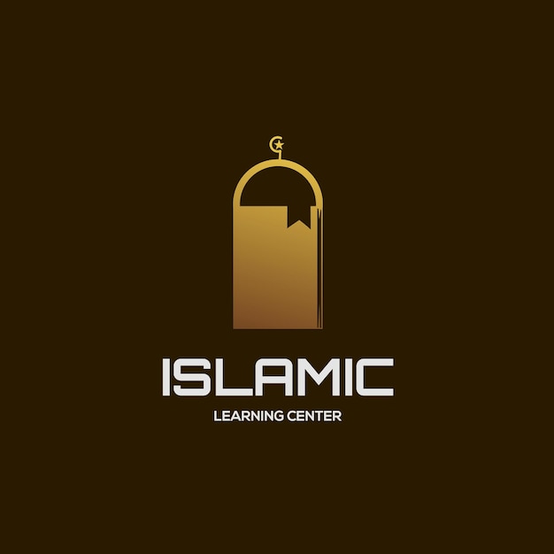 Шаблон логотипа мусульманского обучения