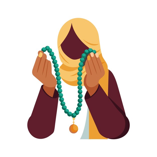 muslim prayer islamic vector illustration
