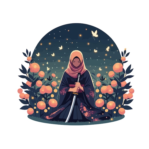 Una donna musulmana ai generato immagine