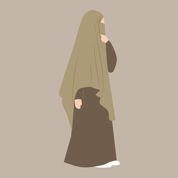 Vector muslim woman illustration