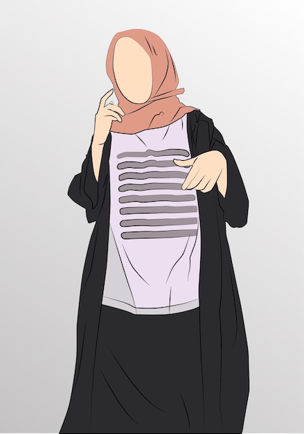 Muslim woman vector