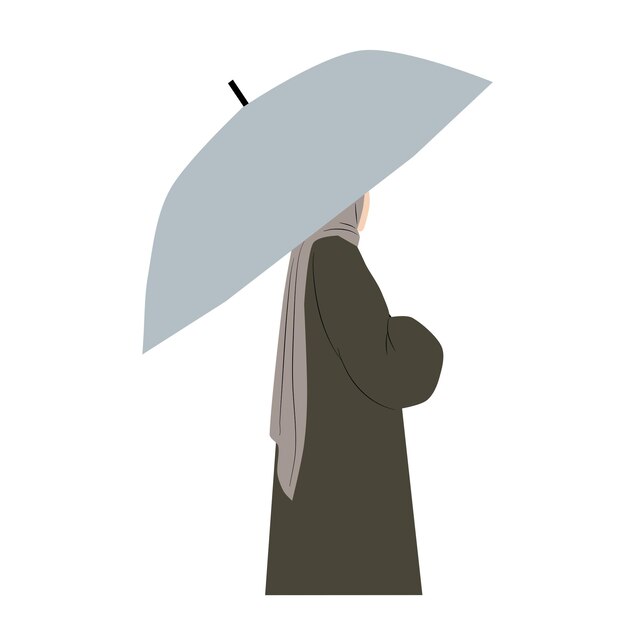 Muslim woman with umbrella