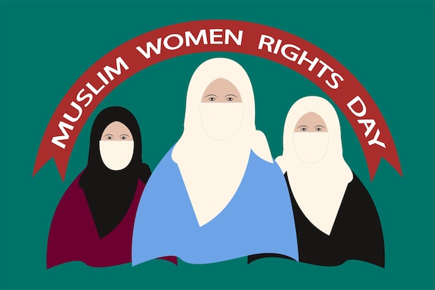 Vector muslim women vector