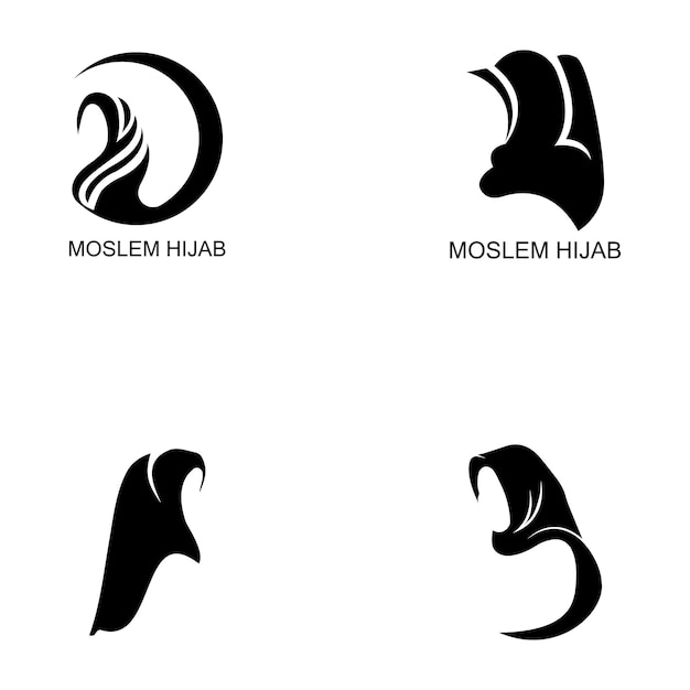 Muslimah hijab Logo sjabloon vector illustratie ontwerp