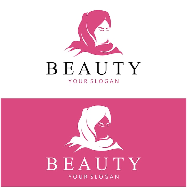 Muslimah hijab logo template vector illustration designvector