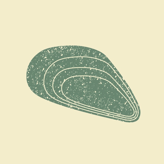 Vector mussel icon flat design