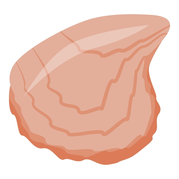 벡터 홍합 해산물 아이콘 흰색 배경에 고립 된 웹 디자인을 위한 홍합 해산물 벡터 아이콘의 아이소메트릭