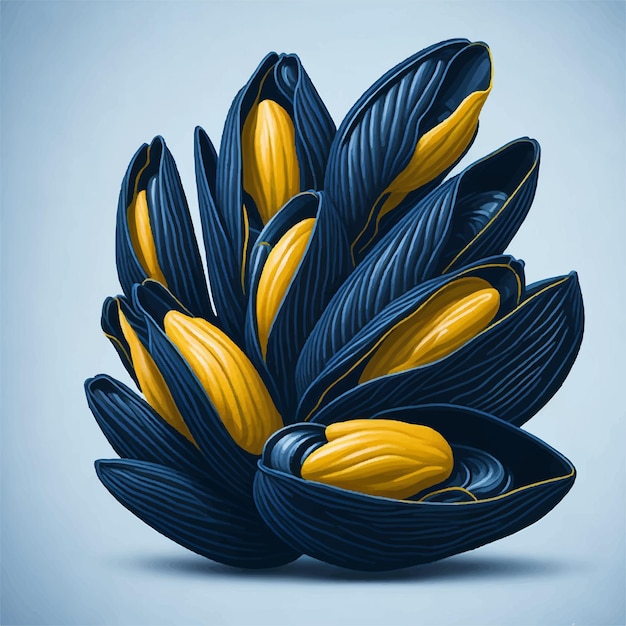Mussels vector illustration isolated on a white background