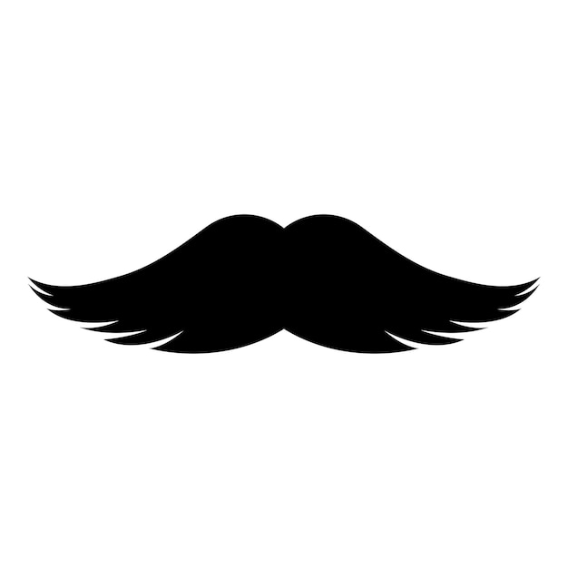 mustache icon for graphic and web design