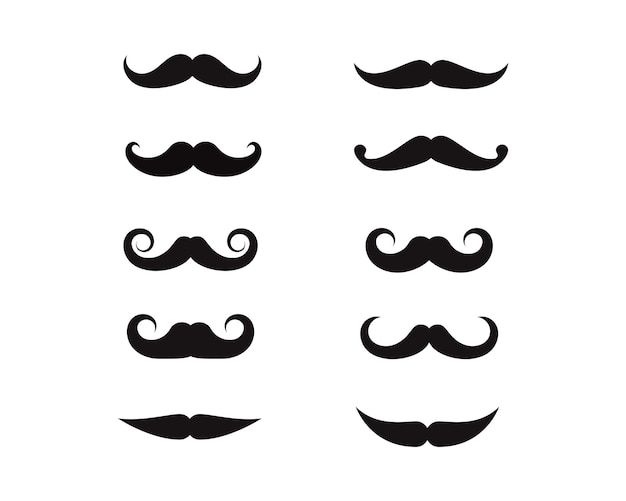 Mustache icon Logo template