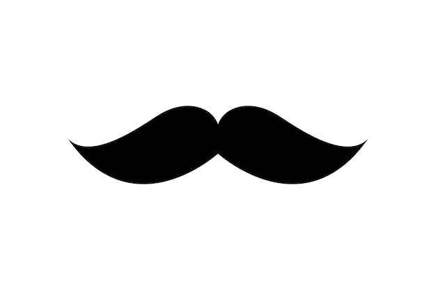 Mustache icon. retro mustache barber sign or symbol. black mustache icon. vector isolated icon. eps 10