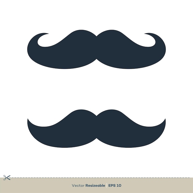 Mustache Icon Vector Logo Template Illustration Design Vector EPS 10