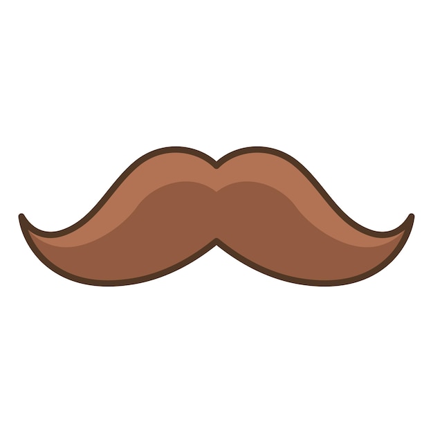 Vector mustache icon vector on trendy design