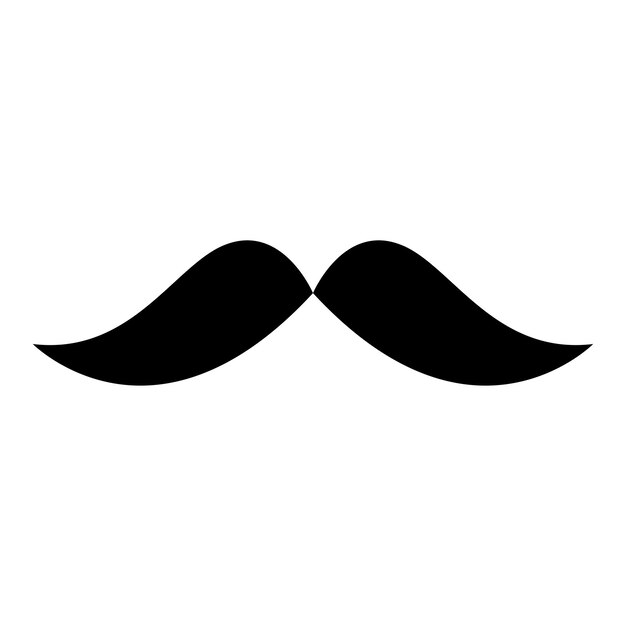 Mustache icon vector on trendy design