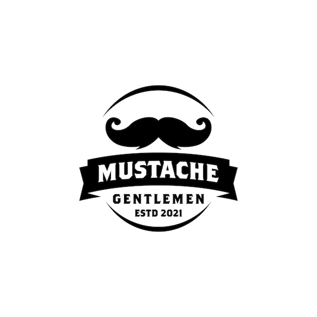 Mustache logo concept vector. Hairstylist logo for mustache style and fashion