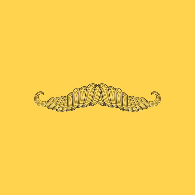 Vector mustache logo