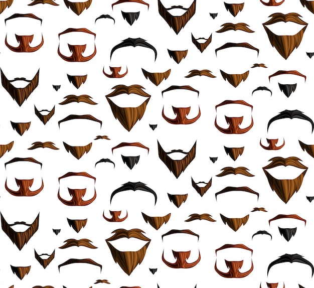 Vector mustache seamless