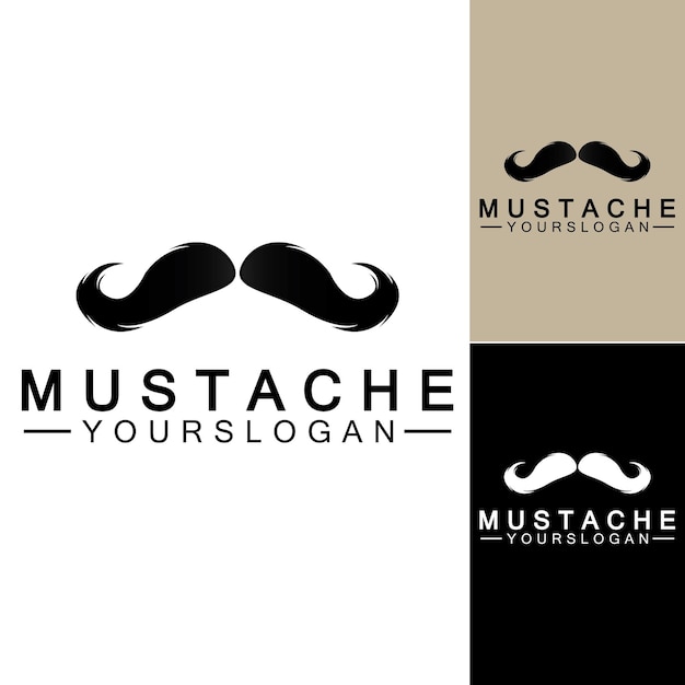 Mustache Vector icon logo design template