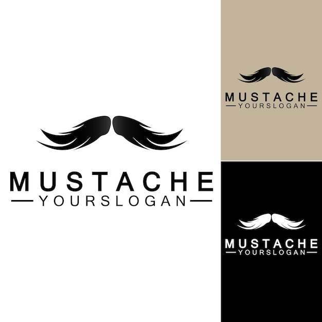 Mustache Vector icon logo design template