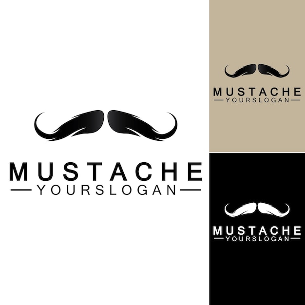 Mustache Vector icon logo design template