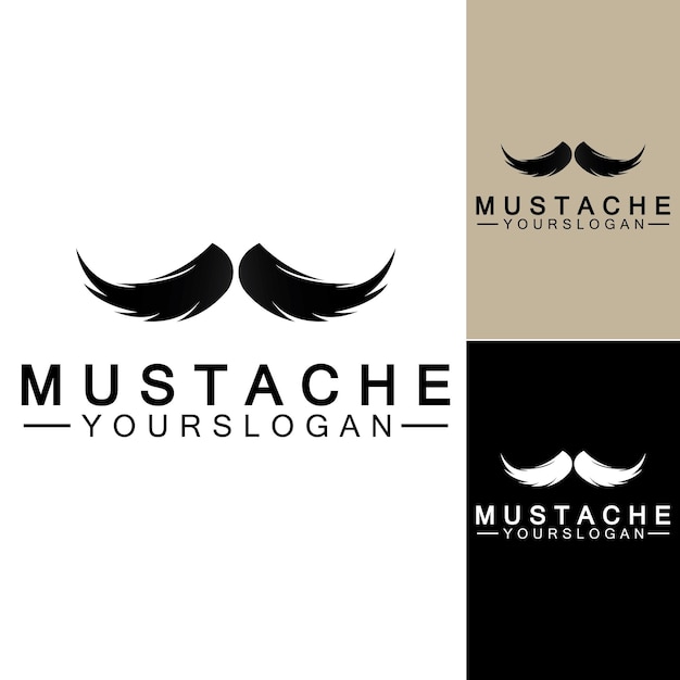 Mustache Vector icon logo design template
