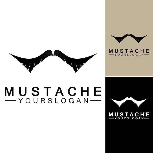 Mustache Vector icon logo design template