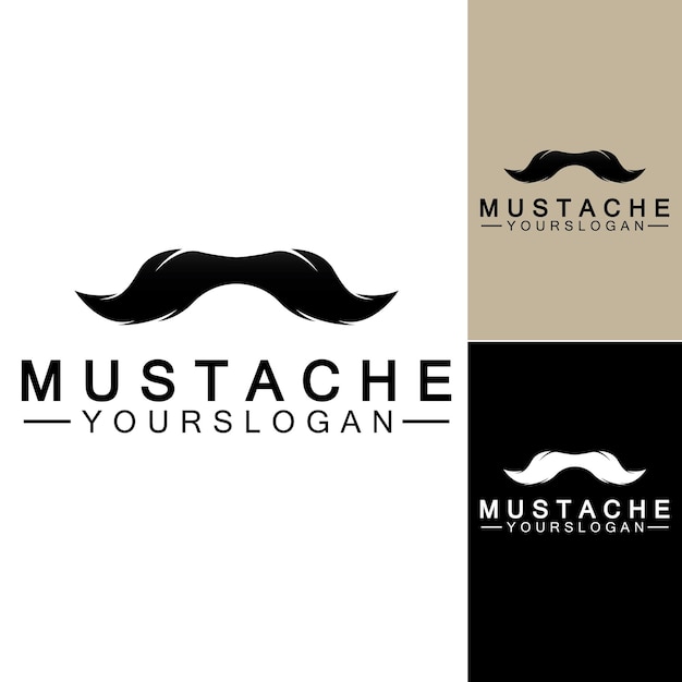 Mustache Vector icon logo design template