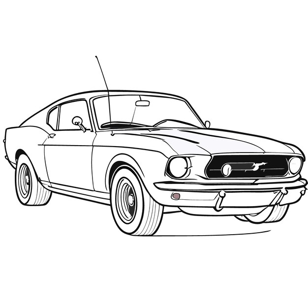 Ford Mustang Shelby GT500 (2010 - 14) Sketch Art Print - Sketch Style, –  DolanPaperCo