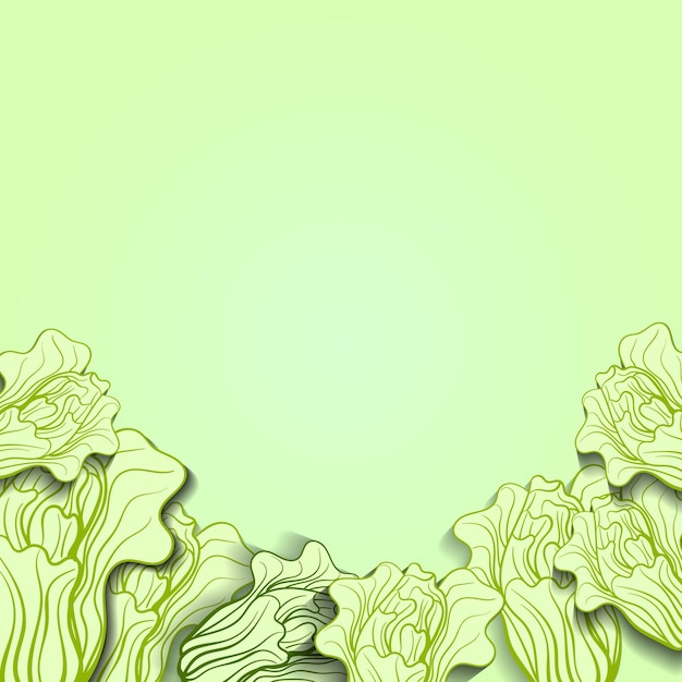 Vector mustard greens abstract background vector illustration