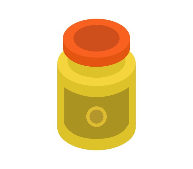 Mustard jar isometric