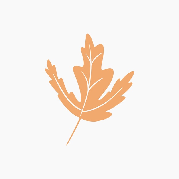 Mustard maple leaf illustration