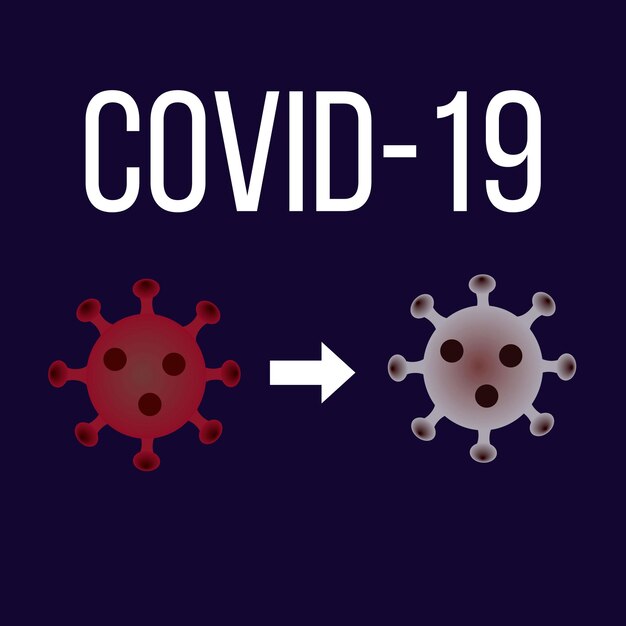 Mutatie van Covid 19-virus Webbanner over coronavirus