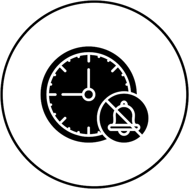 무음 알람 시계 아이콘 터 이미지 시간 및 날짜에 사용할 수 있습니다