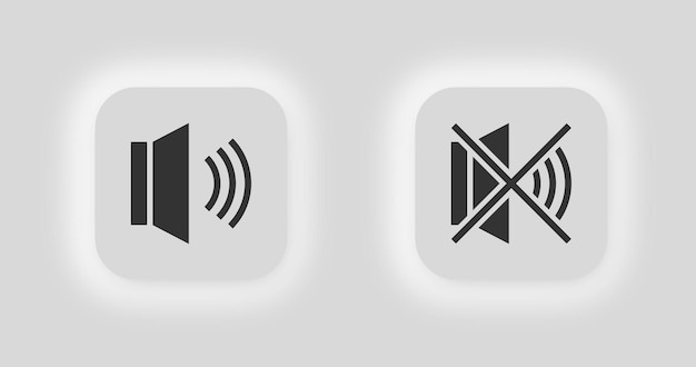 Mute icon Volume symbol speaker vector