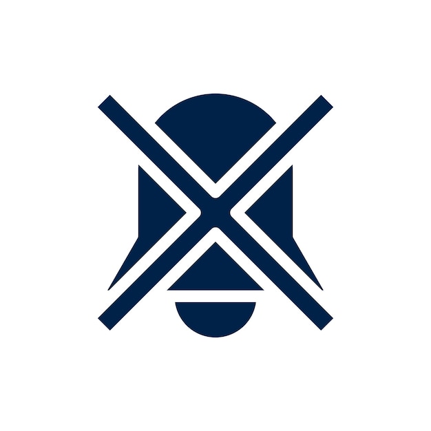 Mute sound icon logo illustration
