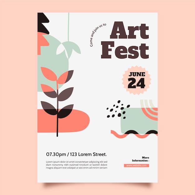 Vector muted color palette poster design