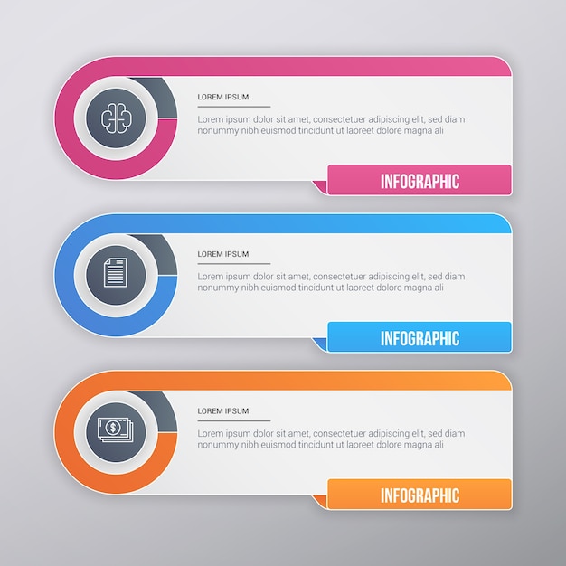 Muticolor 비즈니스 Infographic 템플릿 디자인