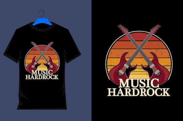 Muziek Hard Rock Retro T-shirtontwerp