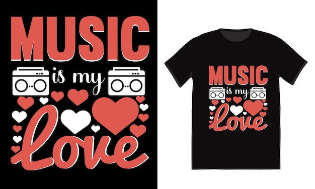 Muziek is mijn liefde tshirt design