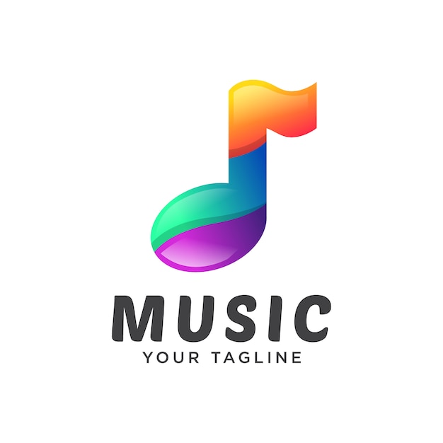 Muziek logo modern verloop