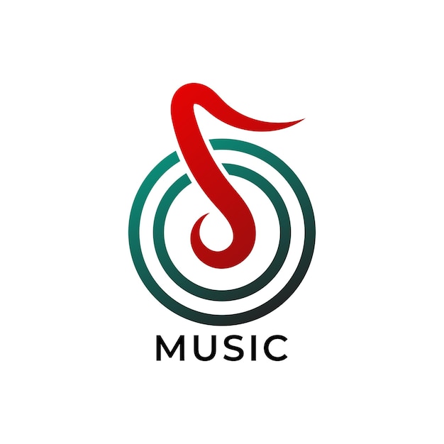 Muziek logo ontwerp pictogram vector