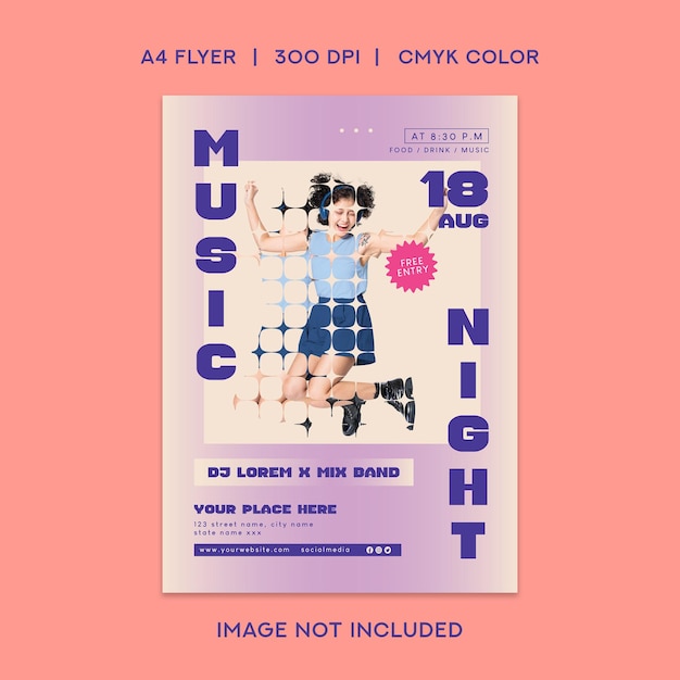 Muziek Nacht Flyer