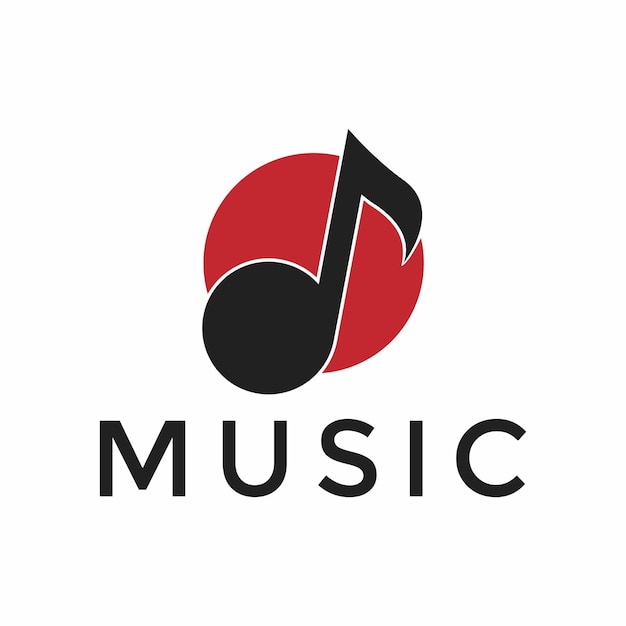 Muziek nota moderne logo illustaction vector grafische ontwerpsjabloon