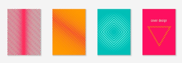 Muziek omslag Oranje en groen Vermenigvuldigen patent behang presentatie jaarverslag mockup Muziek cover met minimalistische geometrische lijn en trendy vormen