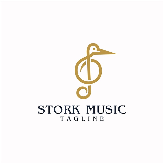 Muziek ooievaar logo
