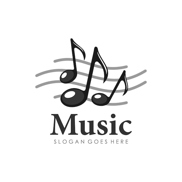 Muziek spelen logo-ontwerp