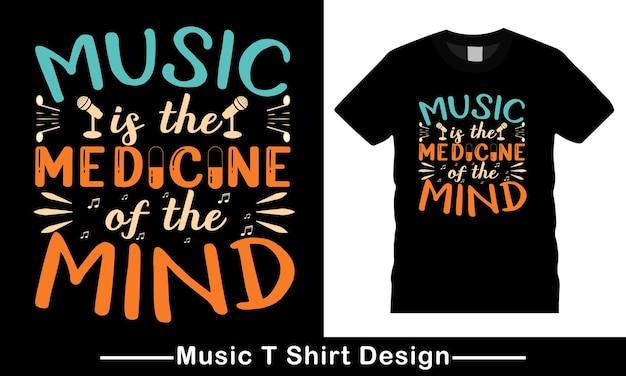 Muziek typografie vector tshirt ontwerp