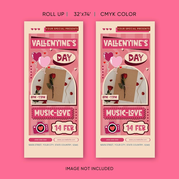 Muziek Valentine Rollup Banner