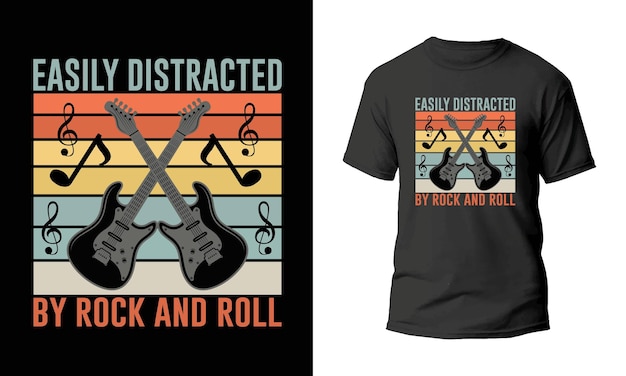 Muziek vector en trendy t-shirt design